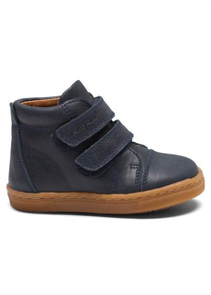PomPom drenge/pige "sneakers" sko med velcro - navy